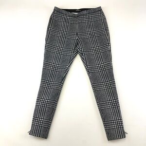 J.McLaughlin black white pull on zip leg leggings Medium